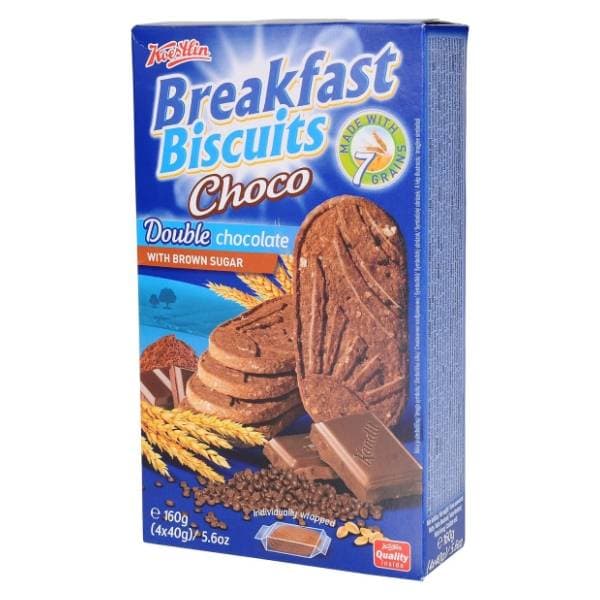 KOESTLIN Breakfast čajno pecivo double chocolate 160g 0