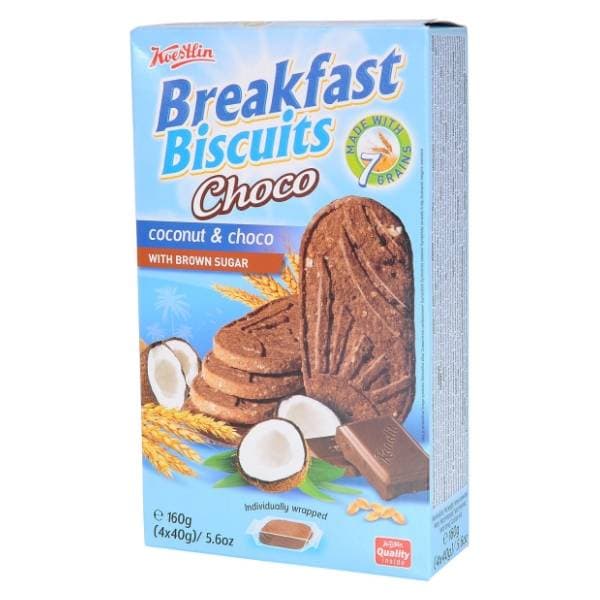 KOESTLIN Breakfast čajno pecivo coconut & choco 160g 0