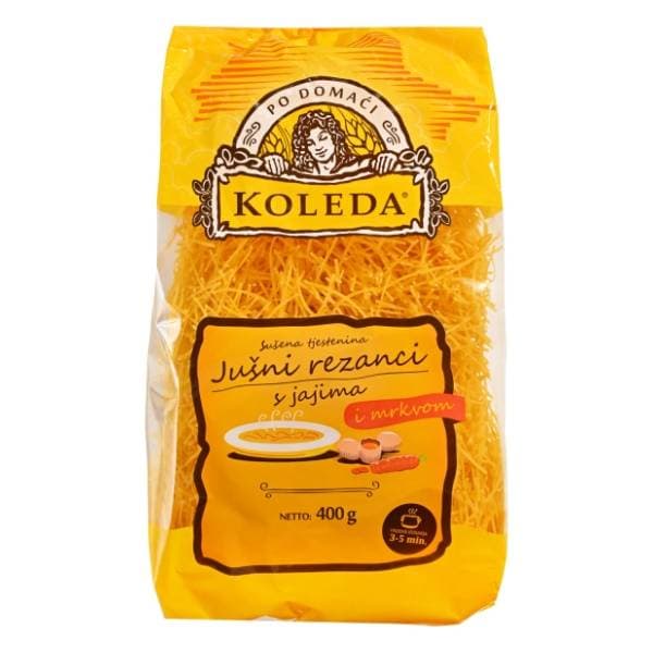 KOLEDA jušni rezanci s jajima i mrkvom 400g 0