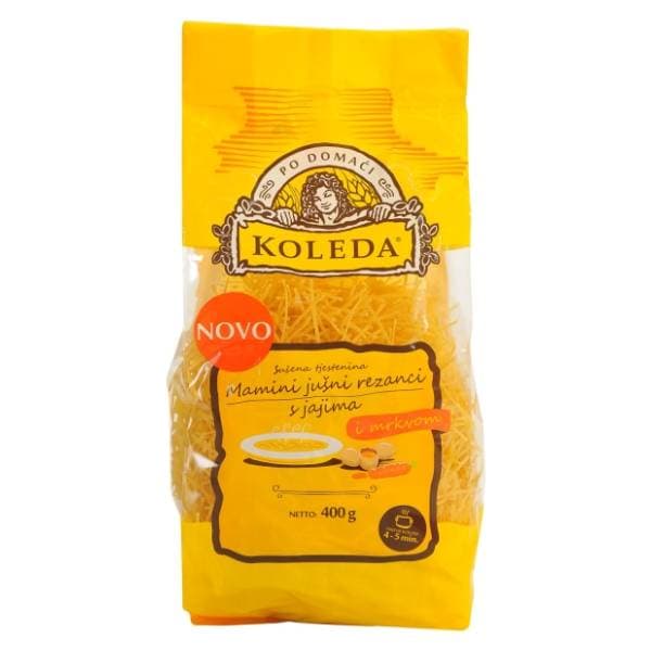 KOLEDA mamini jušni rezanci s jajima i mrkvom 400g 0