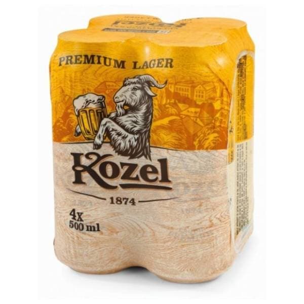 KOZEL tamno pivo limenka 4x0,5l 0