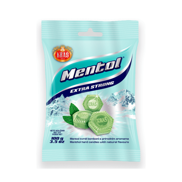 KRAŠ bomboni mentol extra strong 100g 0