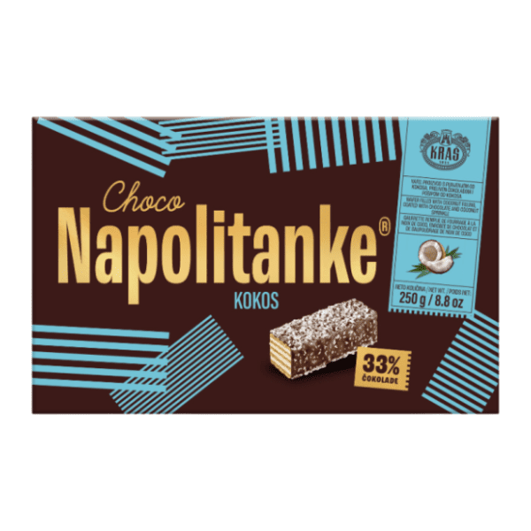 KRAŠ napolitanke choco kokos 250g 0