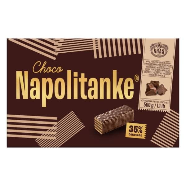 KRAŠ napolitanke čokoladni preljev 500g 0