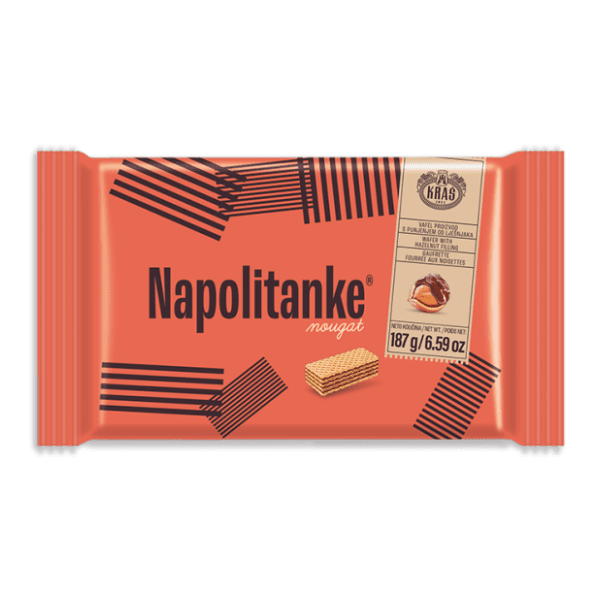 KRAŠ napolitanke nougat 187g 0