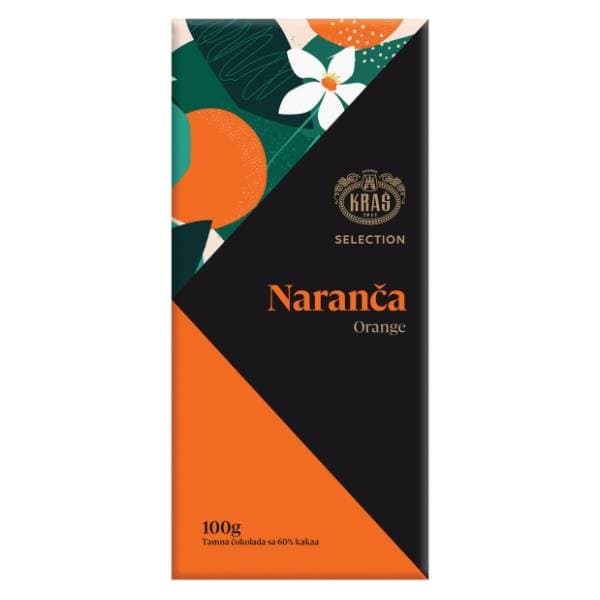 KRAŠ Selection čokolada tamna naranča 100g 0