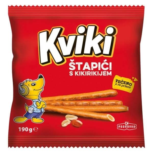 KVIKI štapići s kikirikijem 190g 0