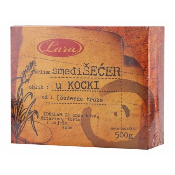 LARA smeđi šećer kocka 500g 0