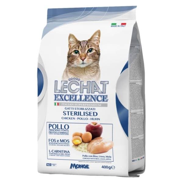 LECHAT Excellence sterilised hrana za mačke piletina 400g 0