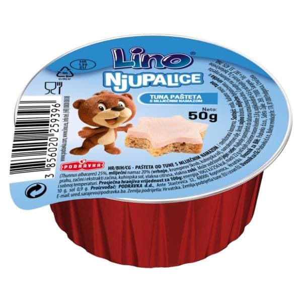 LINO Njupalice Tuna Cream pašteta 50g 0