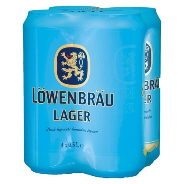 LOWENBRAU Svijetlo pivo limenka 4x0,5l 0