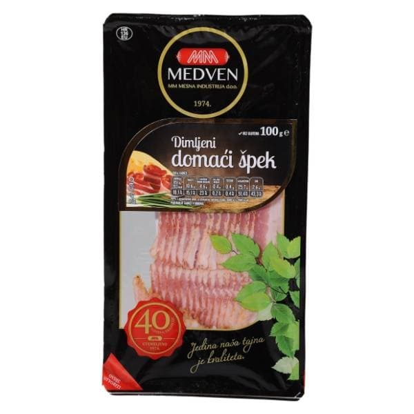 MEDVEN Dimljeni domaći špek narezak 100g 0