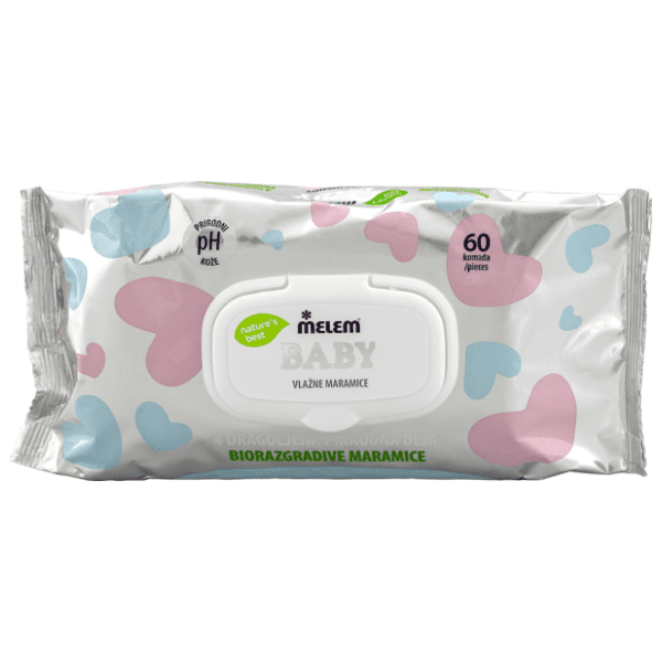 MELEM Baby vlažne maramice 60kom 0