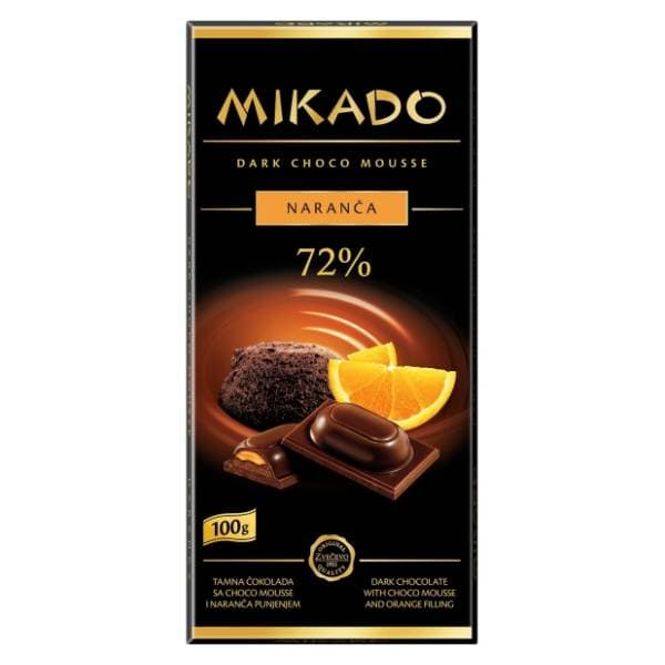 MIKADO tamna čokolada naranča 100g 0