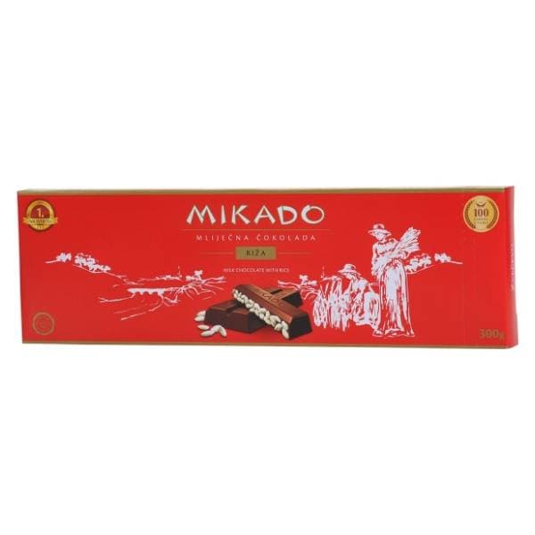 MIKADO mliječna čokolada s rižom 300g 0