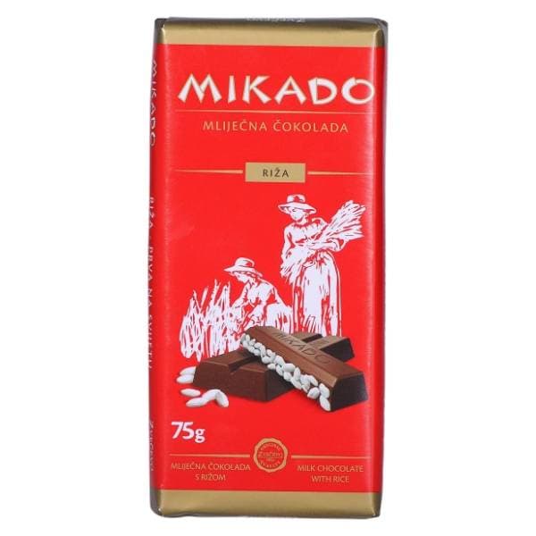 MIKADO mliječna čokolada s rižom 75g 0