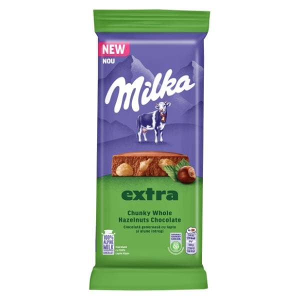 MILKA Extra chunky čokolada cijeli lešnjak 190g 0