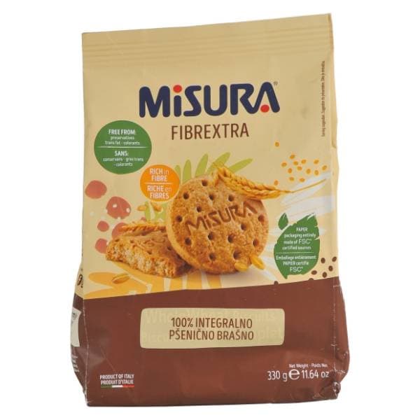 MISURA Fibrextra keksi od cjelovitog zrna 330g 0