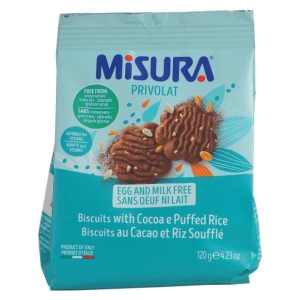 MISURA Privolat keksi kakao riža 120g 0