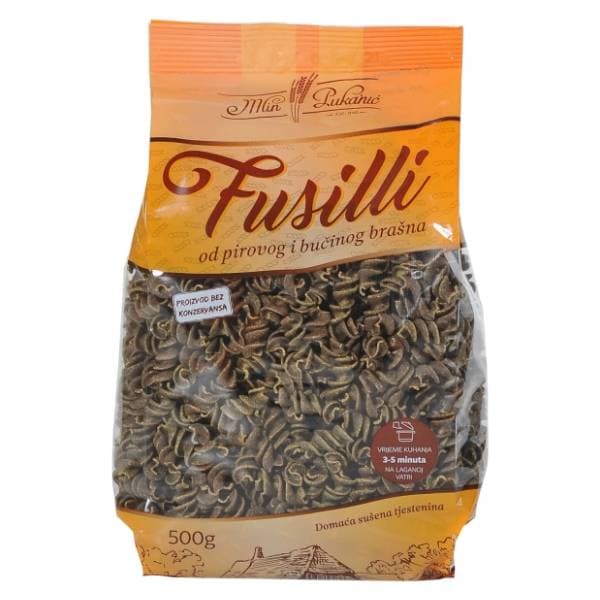 MLIN PUKANIĆ Fusilli od pirovog i bučinog brašna 500g 0