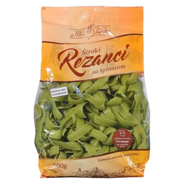 MLIN PUKANIĆ široki rezanci sa špinatom 500g 0