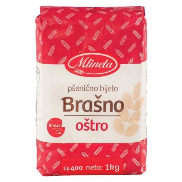 MLINETA T-400 oštro pšenično bijelo brašno 1kg 0