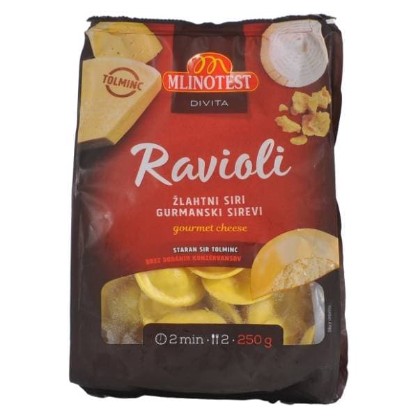 MLINOTEST Ravioli tjestenina s gurmanskim sirom 250g 0