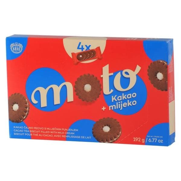 MOTO keks kakao i mlijeko 192g 0