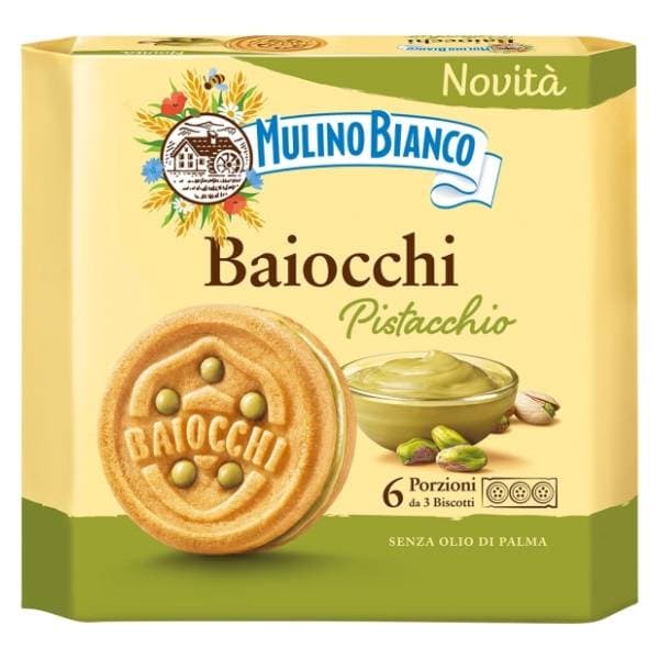 MULINO BIANCO Baiocchi keksi punjeni kremom od pistacija 168g 0