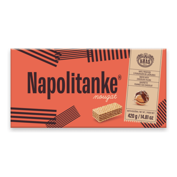 KRAŠ napolitanke nougat 420g 0