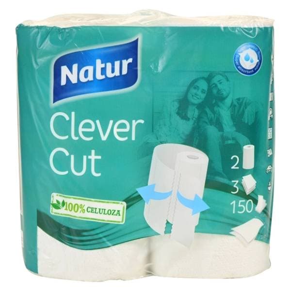 NATUR Clever cut papirnati ručnici 3sloja 2kom 0