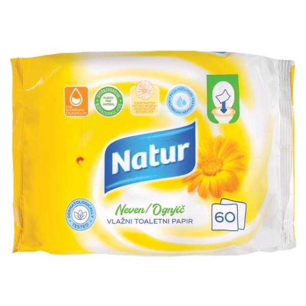 NATUR vlažni toaletni papir 60kom 0