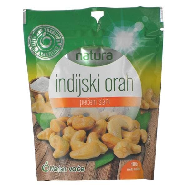 NATURA indijski orah pečeni slani 100g 0