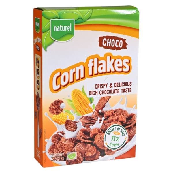 NATUREL corn flakes pahuljice kakao 375g 0
