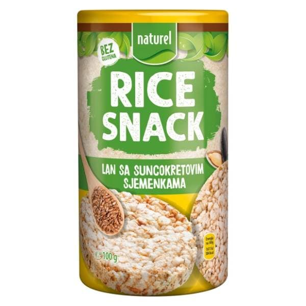 NATUREL kreker riža lan i suncokret 100g 0