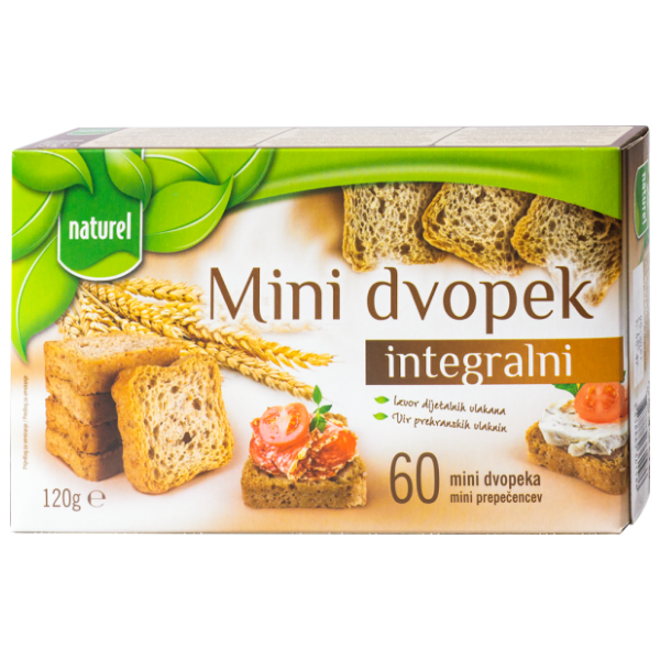 NATUREL mini integralni dvopek 120g 0