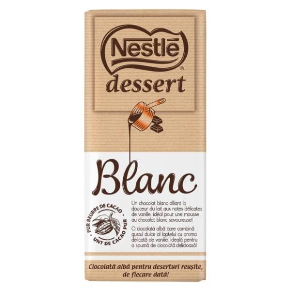 NESTLE Dessert čokolada bijela 170g 0