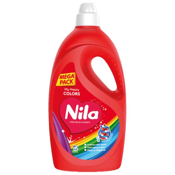 NILA Happy colors tekući deterdžent 68 pranja (3,7l) 0