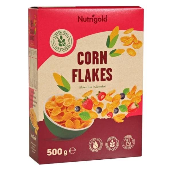 NUTRIGOLD Corn flakes pahuljice bez glutena 500g 0