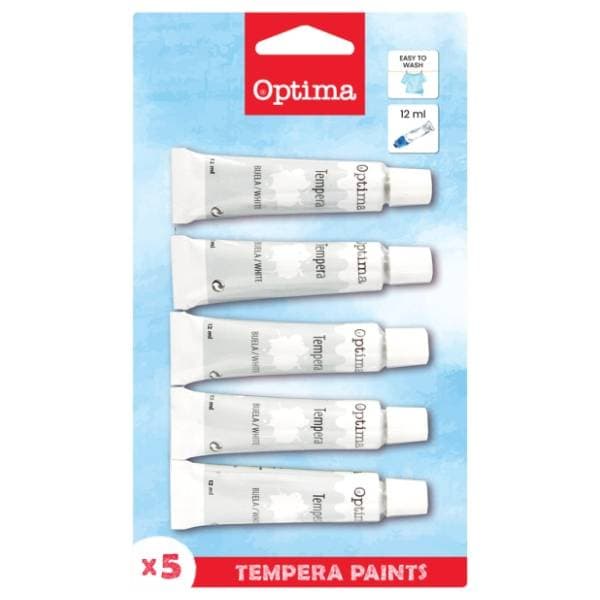OPTIMA tempere bijele 5x12ml 0