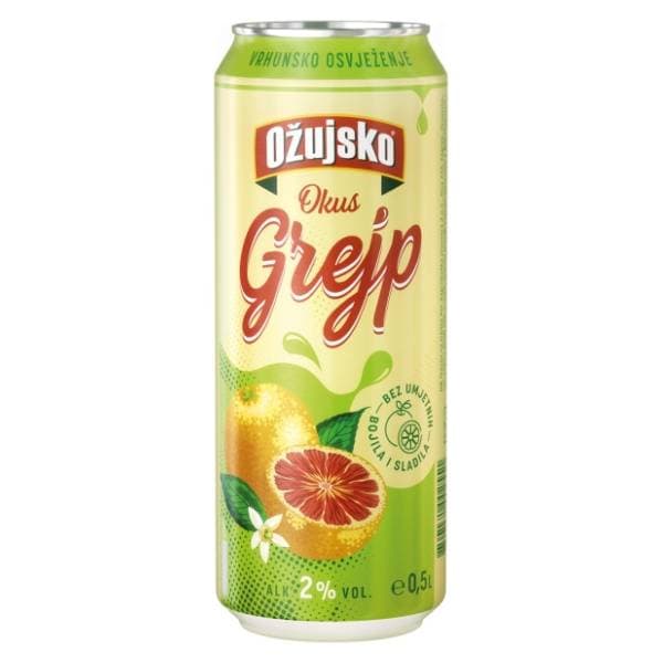 OŽUJSKO Grejp pivo limenka 0,5l 0