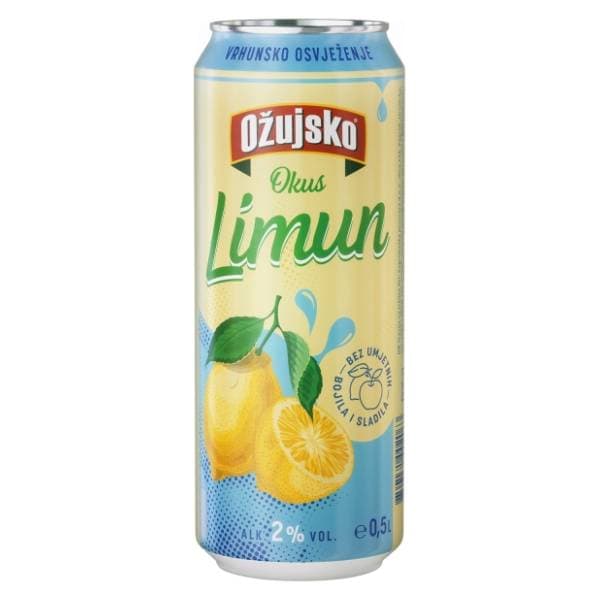 OŽUJSKO Limun pivo limenka 0,5l 0