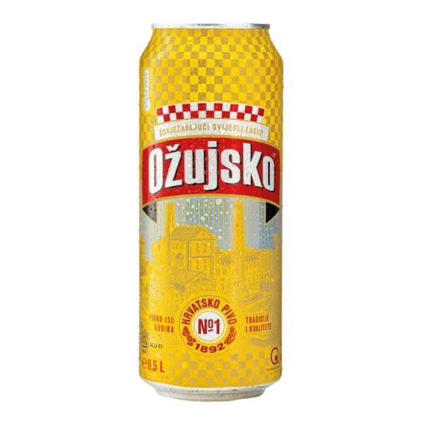 OŽUJSKO pivo limenka 0,5l 0