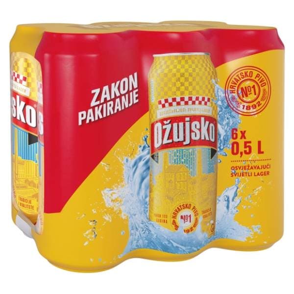 OŽUJSKO pivo limenka 6x0,5l 0