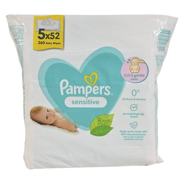 PAMPERS Sensitive vlažne maramice 5x52kom 0