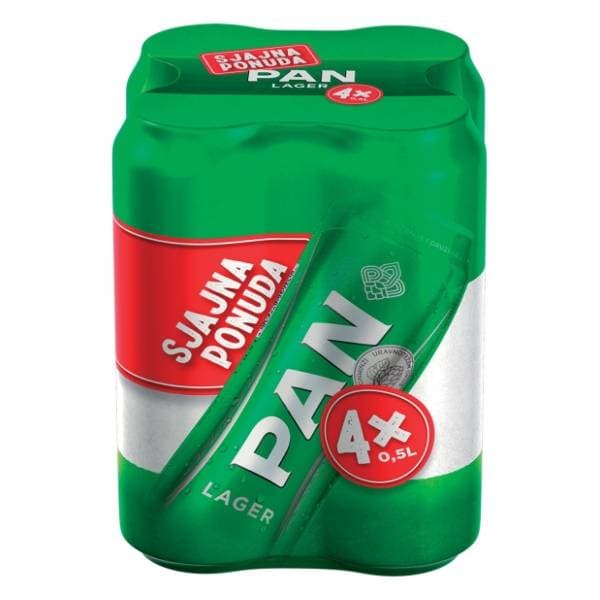 PAN pivo limenka 4x0,5l 0