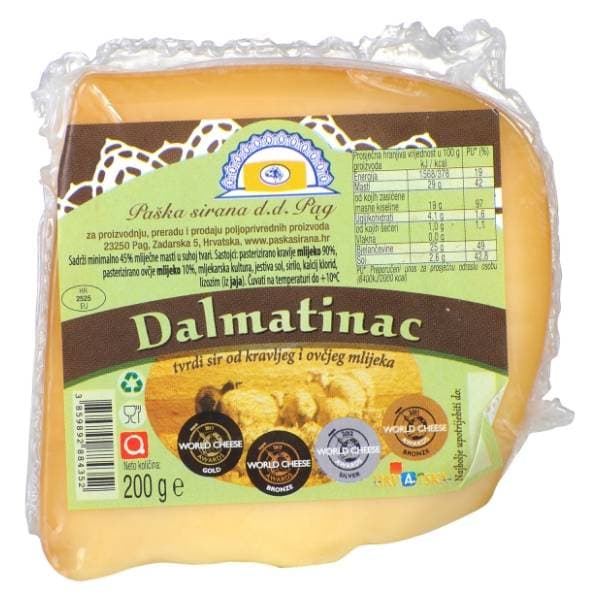 PAŠKA SIRANA Dalmatinac tvrdi sir 200g 0
