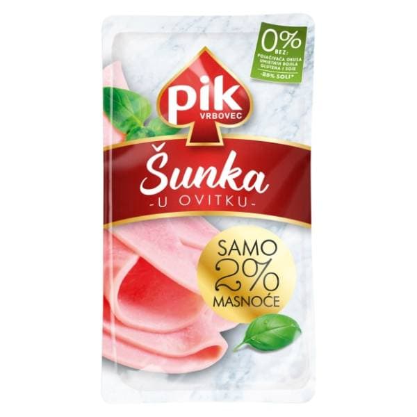 PIK Šunka u ovitku narezak 125g 0