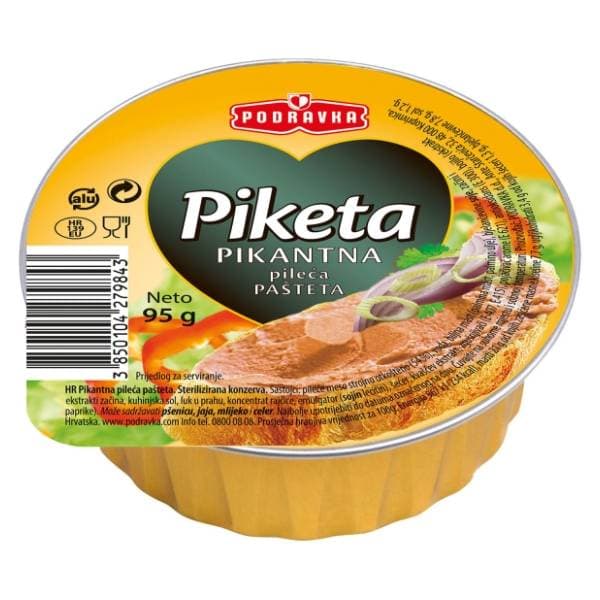 PIKETA pikantna pileća pašteta 95g 0