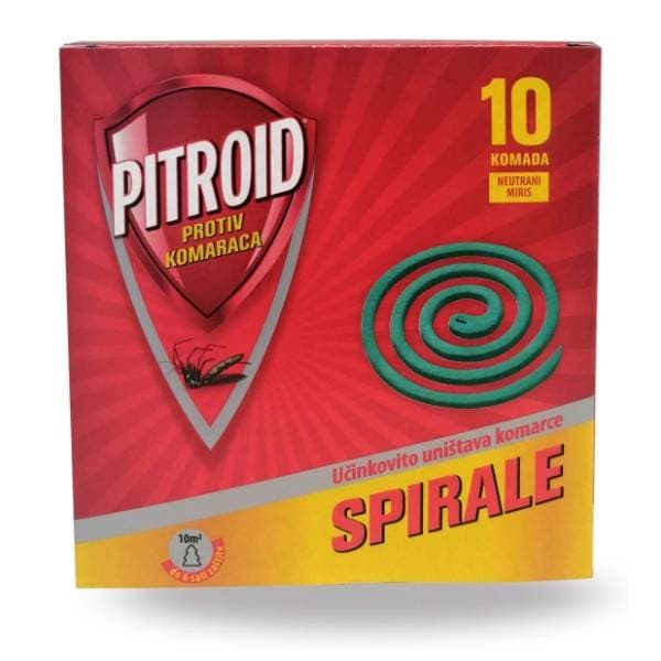 PITROID spirala protiv komaraca neutralnog mirisa 10kom 0